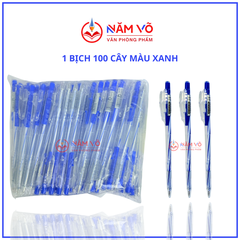 Bút Bi Aihao Đầu Bấm 207 BỊCH (100 Cây/ Bịch; 32 Bịch/Thùng)