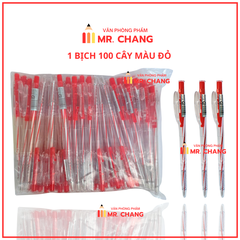 Bút Bi Aihao Đầu Bấm 207 BỊCH (100 Cây/ Bịch; 32 Bịch/Thùng)