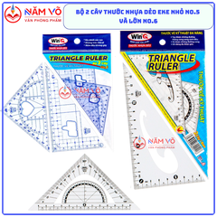 Win Q Thước Dẻo Êke Lớn Số 6 NO6 (1 Bộ/Cặp; 50 Cặp/Hộp)