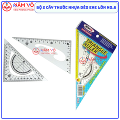 Win Q Thước Dẻo Êke Lớn Số 6 NO6 (1 Bộ/Cặp; 50 Cặp/Hộp)