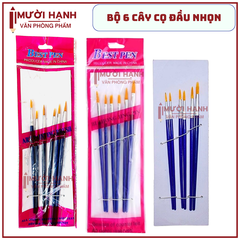 Cọ Vẽ 6 Cây DẸP và NHỌN JX (6 Cây/Vĩ ; 600 Vĩ/Thùng)