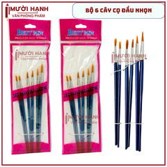Cọ Vẽ 6 Cây DẸP và NHỌN JX (6 Cây/Vĩ ; 600 Vĩ/Thùng)