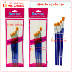 Cọ Vẽ 6 Cây DẸP và NHỌN JX (6 Cây/Vĩ ; 600 Vĩ/Thùng)