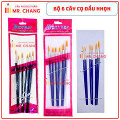 Cọ Vẽ 6 Cây DẸP và NHỌN JX (6 Cây/Vĩ ; 600 Vĩ/Thùng)