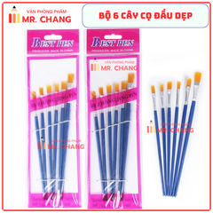 Cọ Vẽ 6 Cây DẸP và NHỌN JX (6 Cây/Vĩ ; 600 Vĩ/Thùng)