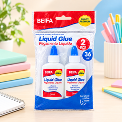 Beifa - Set 2 Chai Keo Nước Dán Đa Năng FU57-36A (2 Lọ/Vỉ, 120 Vỉ/Thùng)