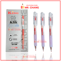 Bút Bi Bấm King Hi-Tec Klik SL-101 (12 Cây/ Hộp; 12 Hộp/ Lốc; 12 Lốc/ Thùng)