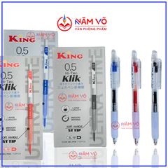 Bút Bi Bấm King Hi-Tec Klik SL-101 (12 Cây/ Hộp; 12 Hộp/ Lốc; 12 Lốc/ Thùng)