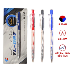 TL - Bút Bi TL027 (Xanh, Tím, Đen, Đỏ) (20 Cây/Hộp)