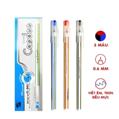 TL - Bút Bi NẾN Candee TL093 (Xanh, Đỏ, Đen) (20 Cây/Hộp)