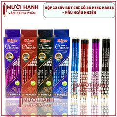 Bút Chì Gỗ 2B King 8816 (12 Cây/ Hộp; 12 Hộp/ Lốc; 240 Hộp/ Thùng)
