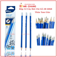 Bút Chì Gỗ 2B 6868 (12 Cây/ Hộp; 6 Hộp/ Lốc; 40 Lốc/ Thùng)