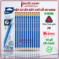 Bút Chì Gỗ 2B 6868 (12 Cây/ Hộp; 6 Hộp/ Lốc; 40 Lốc/ Thùng)