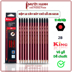 Bút Chì Gỗ 2B 6218 (12 Cây/ Hộp; 6 Hộp/ Lốc; 40 Lốc/ Thùng)