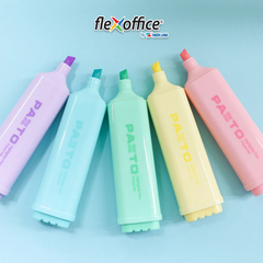 TL -  Bút Dạ Quang màu Pazto Lớn rửa được FO-HL009/VN Hộp 5 Cây khác màu (Đỏ, Tím, Xanh Lá, Xanh Ngọc, Vàng) (10 Cây/Hộp)