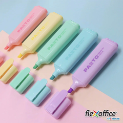 TL -  Bút Dạ Quang màu Pazto Lớn rửa được FO-HL009/VN Hộp 5 Cây khác màu (Đỏ, Tím, Xanh Lá, Xanh Ngọc, Vàng) (10 Cây/Hộp)