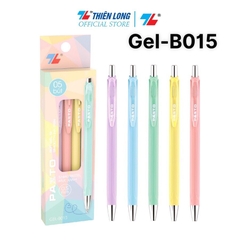 TL - Bút GEL B015 (MỰC XANH) (5 Cây/5 Màu/Hộp)
