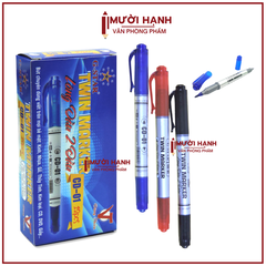 G-Star Bút Lông Dầu 2 Đầu CD01 (MựcXanh, Đỏ, Đen) (12 Cây/ Hộp; 12 Hộp/ Lốc; 96 Hộp/ Thùng)
