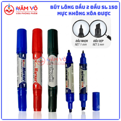 Bút Lông Dầu Lớn 150 (Mực Xanh, Đỏ, Đen) (12 Cây/Hộp, 120 Hộp/Thùng)