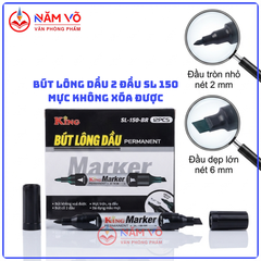 Bút Lông Dầu Lớn 150 (Mực Xanh, Đỏ, Đen) (12 Cây/Hộp, 120 Hộp/Thùng)