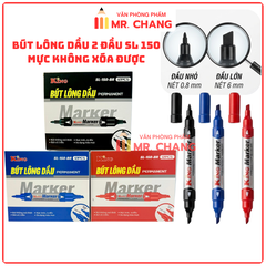 Bút Lông Dầu Lớn 150 (Mực Xanh, Đỏ, Đen) (12 Cây/Hộp, 120 Hộp/Thùng)