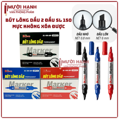 Bút Lông Dầu Lớn 150 (Mực Xanh, Đỏ, Đen) (12 Cây/Hộp, 120 Hộp/Thùng)