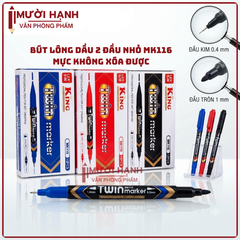 Bút Lông Dầu Nhỏ 116 (Mực Xanh, Đỏ, Đen) (12 Cây/Hộp, 12 Hộp/Lốc. 20 Lốc/Thùng)