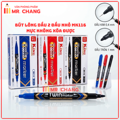 Bút Lông Dầu Nhỏ 116 (Mực Xanh, Đỏ, Đen) (12 Cây/Hộp, 12 Hộp/Lốc. 20 Lốc/Thùng)