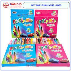 WinQ Bút Sáp 10 Màu CR03 (10 Hộp/ Lốc; 36 Lốc/ Thùng)