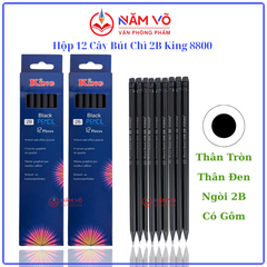 Bút Chì 2B Black King KC 8800(12 Cây/Hộp) (12 Hộp/Lốc) (20 Lốc/Thùng)