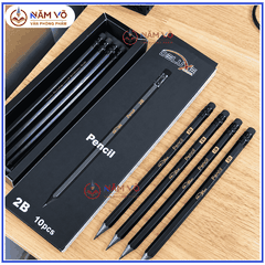 Bút Chì Gỗ 2B Deluxe 50-50 (10 Cây/Hộp, 24 Hộp/Lốc, 144 Hộp/Thùng)
