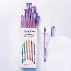 Bút Chosch CS-8678 (Xanh, Tím, Đỏ, Đen) (12 Cây/Hộp; 12 Hộp/ Lốc; 12 Lốc/Thùng)