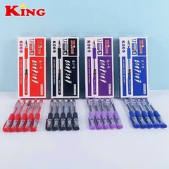 . Bút Gel MINI Đầu To King K009 (Xanh, Tím, Đỏ, Đen) (12 Cây/Hộp; 12 Hộp/Lốc; 20 Lốc/Thùng)