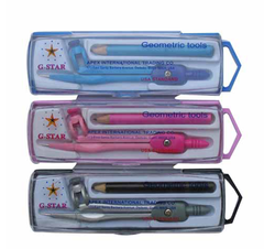 G-Star Compa Bút Chì Gỗ U112 (Xanh, Hồng, Bạc) (12 Bộ/Hộp; 24 Hộp/ Thùng)