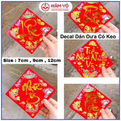 Decal Dán Dưa Ép Kim Có Keo Trang Trí Dán Dưa (10 Tờ/ Xấp; 10 Xấp/ Bịch)