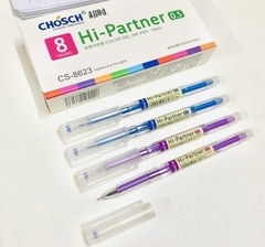. Bút Gel Mực Nước Chosch Hi-Partner CS-8623 (Xanh, Tím, Đỏ, Đen) (12 Cây/Hộp) (12 Hộp/Lốc) (12 Lốc/Thùng)