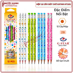G-Star Bút Chì Đen Thân Gỗ 2B HT101 (Không gôm) (12 Cây/ Hộp; 12 Hộp/ Lốc; 20 Lốc/ Thùng)