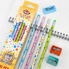 G-Star Bút Chì Đen Thân Gỗ 2B HT101 (Không gôm) (12 Cây/ Hộp; 12 Hộp/ Lốc; 20 Lốc/ Thùng)