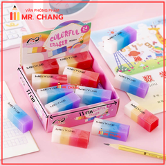 Gôm Tẩy Cầu Vồng MQ 681 (24 Cục/Lốc; 30 Lốc/Thùng)