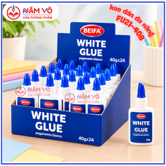 Beifa - Keo Sữa Hồ Dán Giấy 40g FU21-40B (24 Lọ/Hộp, 12 Hộp/Thùng)