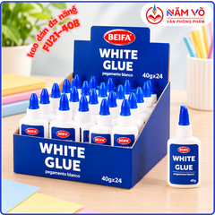 Beifa - Keo Sữa Hồ Dán Giấy 40g FU21-40B (24 Lọ/Hộp, 12 Hộp/Thùng)