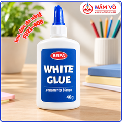 Beifa - Keo Sữa Hồ Dán Giấy 40g FU21-40B (24 Lọ/Hộp, 12 Hộp/Thùng)