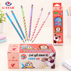 G-Star Bút Chì Định Vị P999 2B Có Gôm (12 Cây/Hộp; 12 Hộp/ Lốc; 20 Lốc/ Thùng)