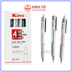 Bút 8698 King/ T8 (Xanh, Tím, Đỏ, Đen) (12 Cây/Hộp; 16 Hộp/Lốc; 192 Hộp/Thùng)