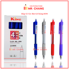 Bút 8698 King/ T8 (Xanh, Tím, Đỏ, Đen) (12 Cây/Hộp; 16 Hộp/Lốc; 192 Hộp/Thùng)