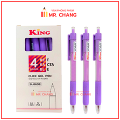 Bút 8698 King/ T8 (Xanh, Tím, Đỏ, Đen) (12 Cây/Hộp; 16 Hộp/Lốc; 192 Hộp/Thùng)