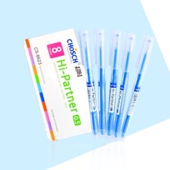 Bút Gel Mực Nước Chosch Hi-Partner CS-8623 (Xanh, Tím, Đỏ, Đen) (12 Cây/Hộp) (12 Hộp/Lốc) (12 Lốc/Thùng)