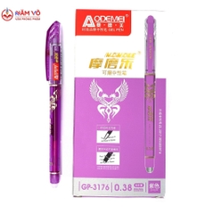 Bút Nắp Đậy Xóa Được Aodemei GP 3176 (Xanh, Tím) (12 Cây/Hộp; 12 Hộp/Lốc; 16 Lốc/Thùng)