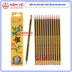 G-Star Bút Chì Gỗ 2B - 018 (12 Cây/ Hộp; 12 Hộp/ Lốc; 20 Lốc/ Thùng)