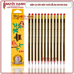 G-Star Bút Chì Gỗ 2B - 018 (12 Cây/ Hộp; 12 Hộp/ Lốc; 20 Lốc/ Thùng)